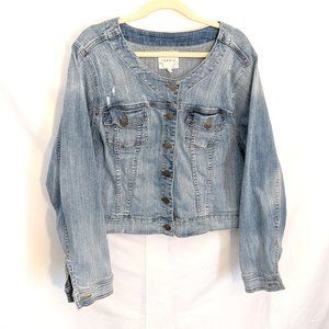 Torrid 5x, 30/32 cropped jean jacket